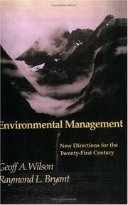 Environmental management : new directions for the twenty-first century