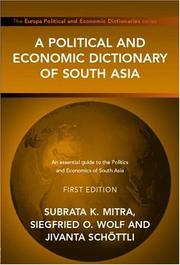 A political and economic dictionary of South Asia