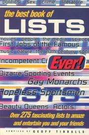 Cover of: Best Book Of Lists Ever!