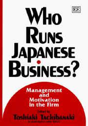 Who runs Japanese business? : management and motivation in the firm