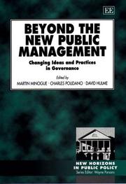 Beyond the new public management : changing ideas and practices in governance