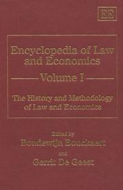 Cover of: The History and Methodology of Law and Economics (Encyclopedia of Law and Economics , Vol 1)