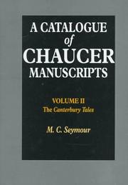 A catalogue of Chaucer manuscripts