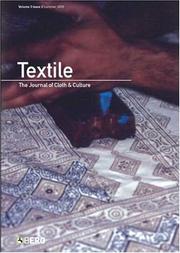 Cover of: Textile Volume 3 Issue 2: The Journal of Cloth and Culture (Textile)