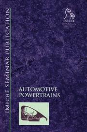 Automotive powertrains : selected papers from Autotech 95, 7-9 November, 1995