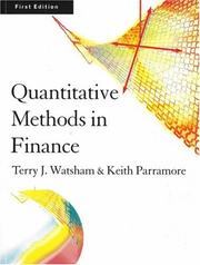 Quantitative methods in finance by Terry J. Watsham, Terry Watsham, Keith Parramore