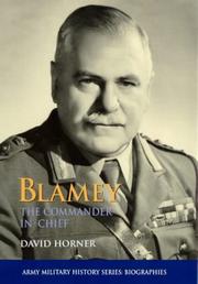 Cover of: Blamey: The Commander-In-Chief (Australian Fulbright Papers)