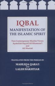 Cover of: IQBAL: Manifestation of the Islamic Spirit