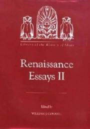 Cover of: Renaissance Essays II (Library of the History of Ideas) by William J. Connell