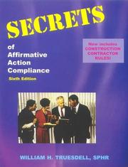 Cover of: Secrets of affirmative action compliance