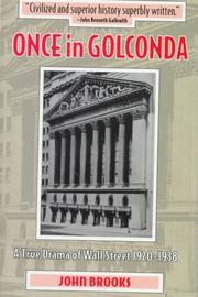 Cover of: Once in Golconda: a true drama of Wall Street, 1920-1938