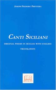 Cover of: Canti siciliani: original poems in Sicilian with English translation