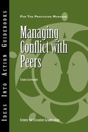 Cover of: Managing conflict with peers