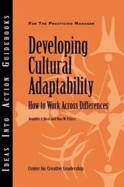Cover of: Developing cultural adaptability: how to work across differences