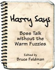 Cover of: Harry Says: Boss Talk Without the Warm Fuzzies