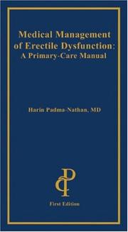 Cover of: Medical management of erectile dysfunction by Harin Padma-Nathan