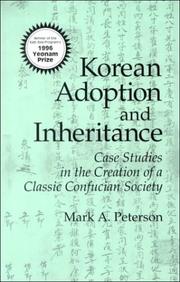 Cover of: Korean Adoption and Inheritance | Mark Peterson
