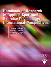 Cover of: Handbook of research in applied sport and exercise psychology: international perspectives
