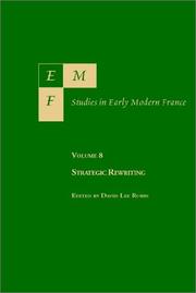 Cover of: Emf: Studies in Early Modern France : Strategic Rewriting