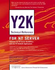 Y2K technical reference for NT server by Melissa Craft, Stace Cunningham, Han Van Dorrn