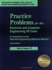 Cover of: Practice problems for the electrical and computer engineering PE exam: a companion to the Electrical engineering reference manual