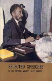 Cover of: Selected Speeches of Haile Selassie