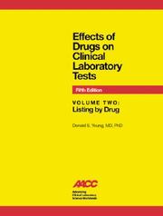 Cover of: Effects of Drugs on Clinical Laboratory Tests (Expanded 2 vol ed)