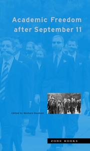 Cover of: Academic freedom after September 11