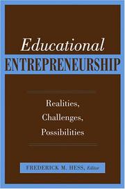 Cover of: Educational Entrepreneurship: Realities, Challenges, Possibilities