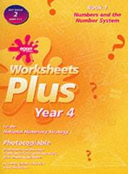 Worksheets plus Year 4 : for the national numeracy strategy. Book 1, Numbers and the number system