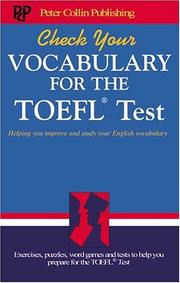 Check your vocabulary for the TOEFL test : a workbook for students