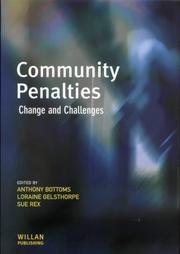 Cover of: Community penalties: change and challenges