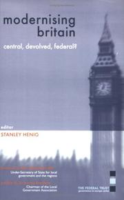 Cover of: Modernising Britain: Central, Devolved, Federal? (Governance in Europe)