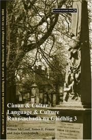 Cover of: Canan & Cultar / Language and Culture: Rannsachadh Na Gaidhlig (Scottish Gaelic Studies)