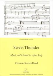 Sweet thunder : music and libretti in 1960s Italy