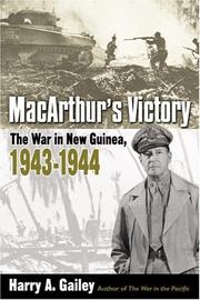 Cover of: MacArthur's victory: the war in New Guinea, 1943-1944