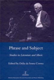 Phrase and subject : studies in literature and music