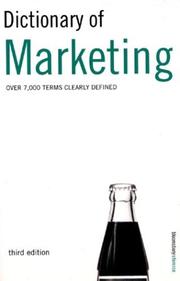 Cover of: Dictionary of Marketing