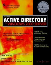 Cover of: Managing Active Directory for Windows 2000 Server (Syngress)