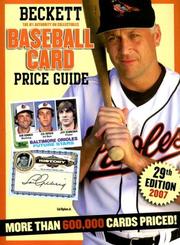 Cover of: Beckett Baseball Price Guide #29 (Beckett Baseball Card Price Guide)