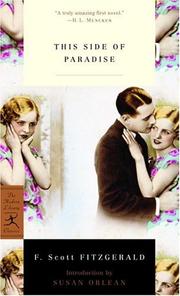 Cover of: This Side of Paradise (Modern Library Classics) by F. Scott Fitzgerald
