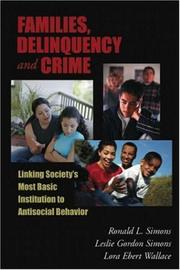 Cover of: Families, delinquency, and crime