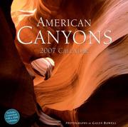Cover of: American Canyons 2007 Calendar