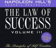 Cover of: The Law of Success, Volume III by Napoleon Hill