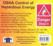 Cover of: OSHA Control of Hazardous Energy