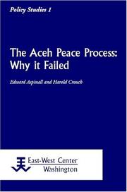 Cover of: The Aceh peace process: why it failed
