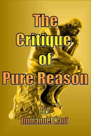 Cover of: The Critique of Pure Reason