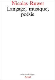 Cover of: Langage, musique, poésie.