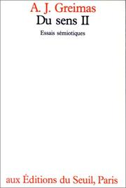 Cover of: Du sens: essais sémiotiques.