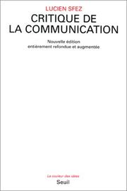 Cover of: Critique de la communication